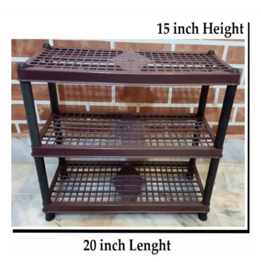 3 Layers Plastic Shoe Rack Kitchen Stand Lightweight Organizer | Multipurpose Plastic Rack / Room Organizer Home & Office Multipurpose Plastic Rack - Oshi.pk - Buy & Sell Online