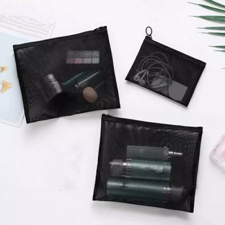 3 Pcs Set Cosmetic Pouch Organizer Storage Jewellery Pouches Makeup Kit Stationary Cosmetic Organizer Costmetic Purse Travel Toiletry Organizer - Oshi.pk - Buy & Sell Online
