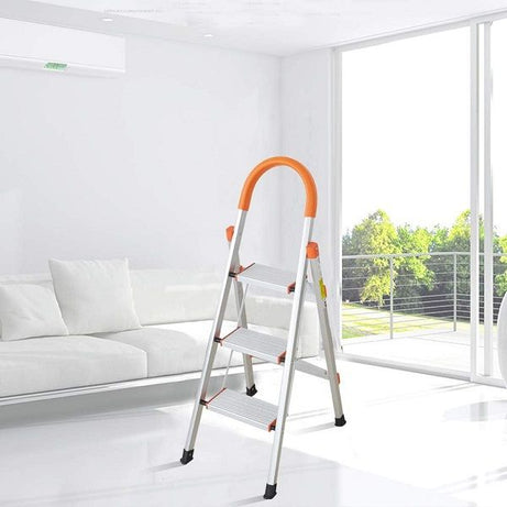 3 Step Aluminium Folding Ladder Stool Stepladders - Oshi.pk - Buy & Sell Online