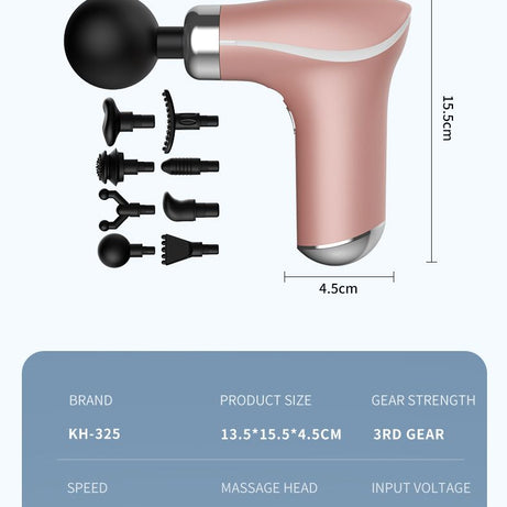 3000 Rpm Rechargeable Fascial Gun 3 Gears Electric Massager With 4 Massage Heads - Oshi.pk - Buy & Sell Online