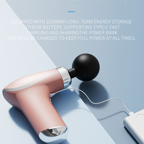 3000 Rpm Rechargeable Fascial Gun 3 Gears Electric Massager With 4 Massage Heads - Oshi.pk - Buy & Sell Online