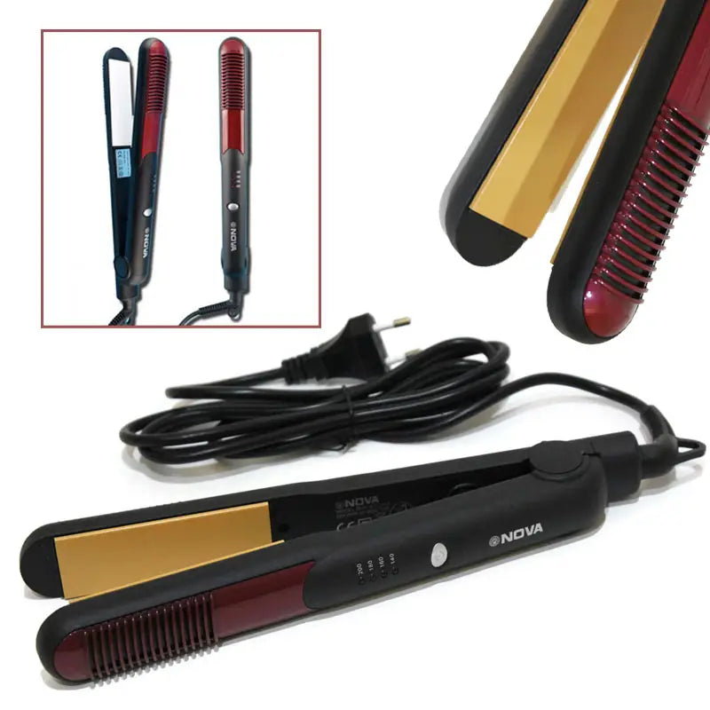 Pack of 2 Nova Hair Products: 1 Nova Hair Curling Iron 1 Nova Hair Straightener Professional - Oshi.pk - Buy & Sell Online