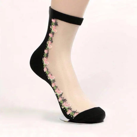 New Flower Design Ultra Thin Breathable Socks (4 Pack) - Oshi.pk - Buy & Sell Online