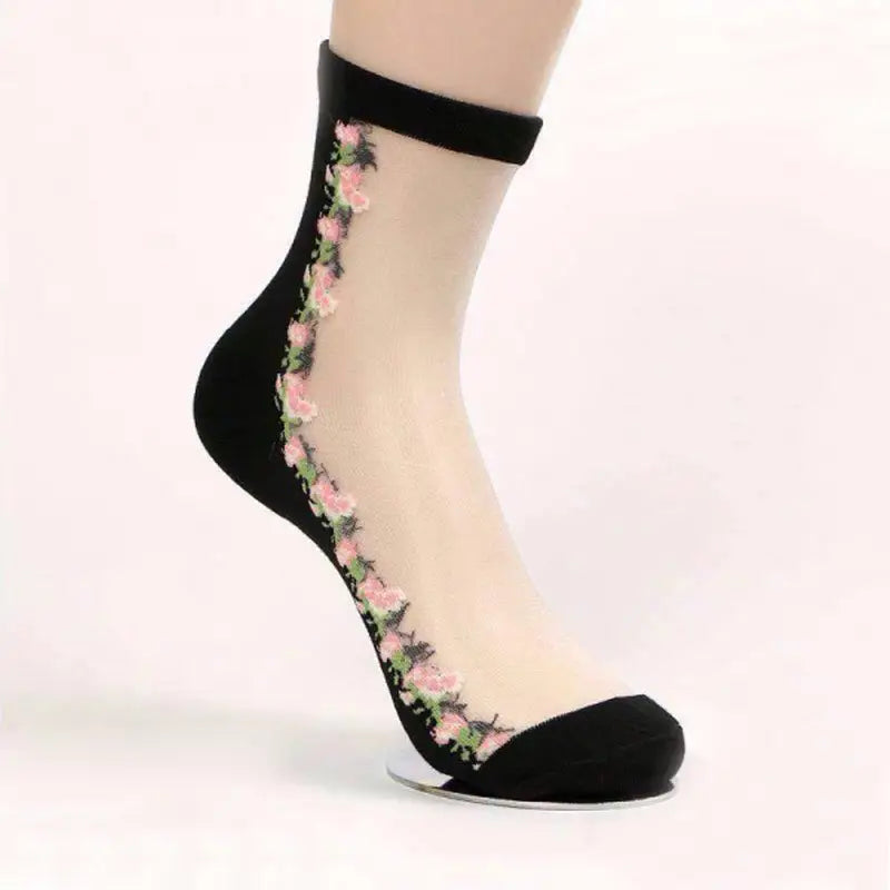 New Flower Design Ultra Thin Breathable Socks (4 Pack) - Oshi.pk - Buy & Sell Online