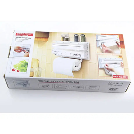 Triple Paper Dispenser - Plastic Wrap Frame - Oshi.pk - Buy & Sell Online