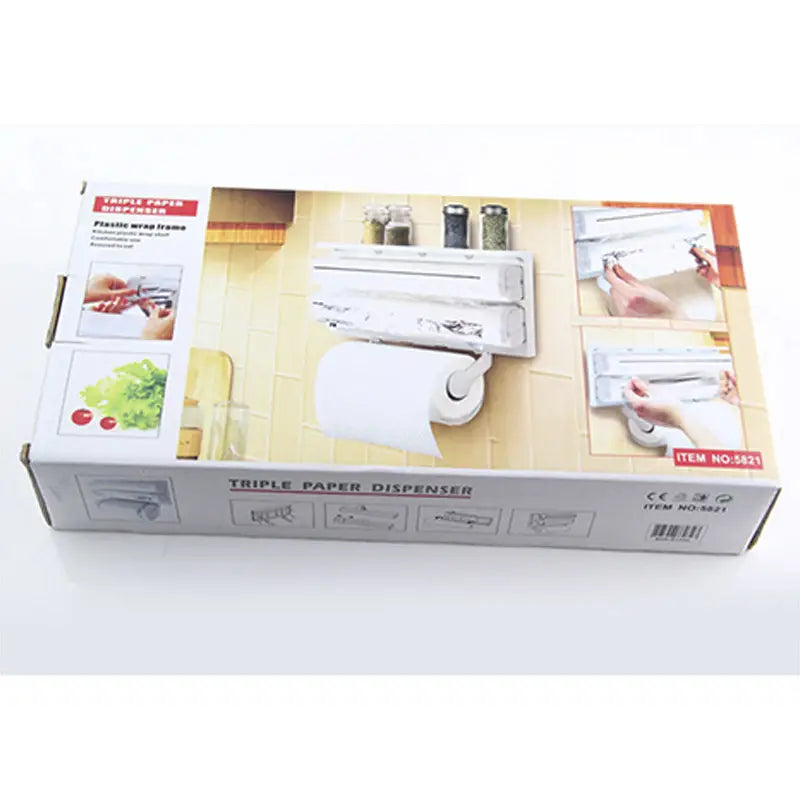 Triple Paper Dispenser - Plastic Wrap Frame - Oshi.pk - Buy & Sell Online