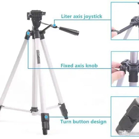 330 Big Tripod 5 Feet Mobile Stand For Mobile and DSLR Camera Video Capturing, Tripod Stand - Oshi.pk - Buy & Sell Online