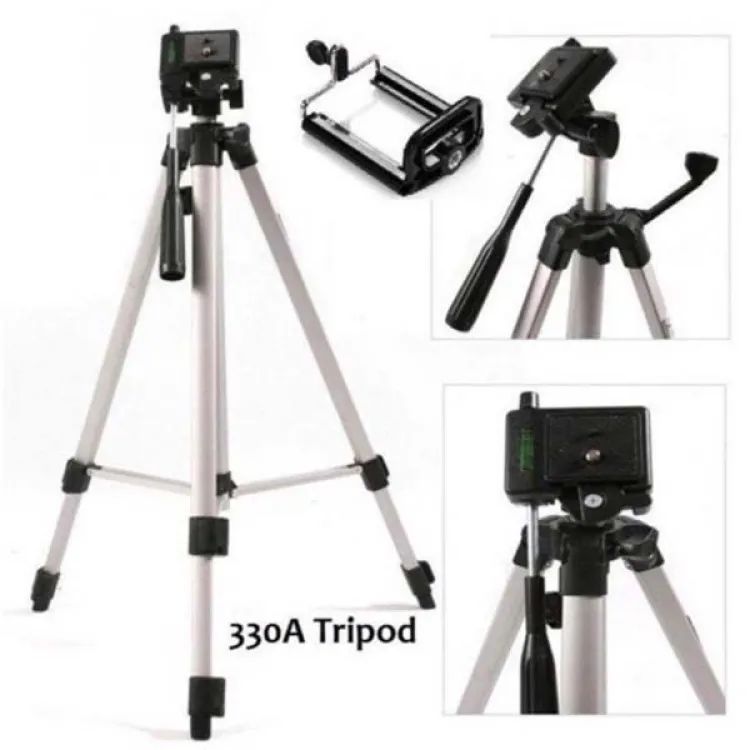 330 Big Tripod 5 Feet Mobile Stand For Mobile and DSLR Camera Video Capturing, Tripod Stand - Oshi.pk - Buy & Sell Online