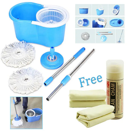 Pack of 2 Cleaning Products: 1 Easy Mop + 1 Synthetic Chamois Cloth - Oshi.pk - Buy & Sell Online