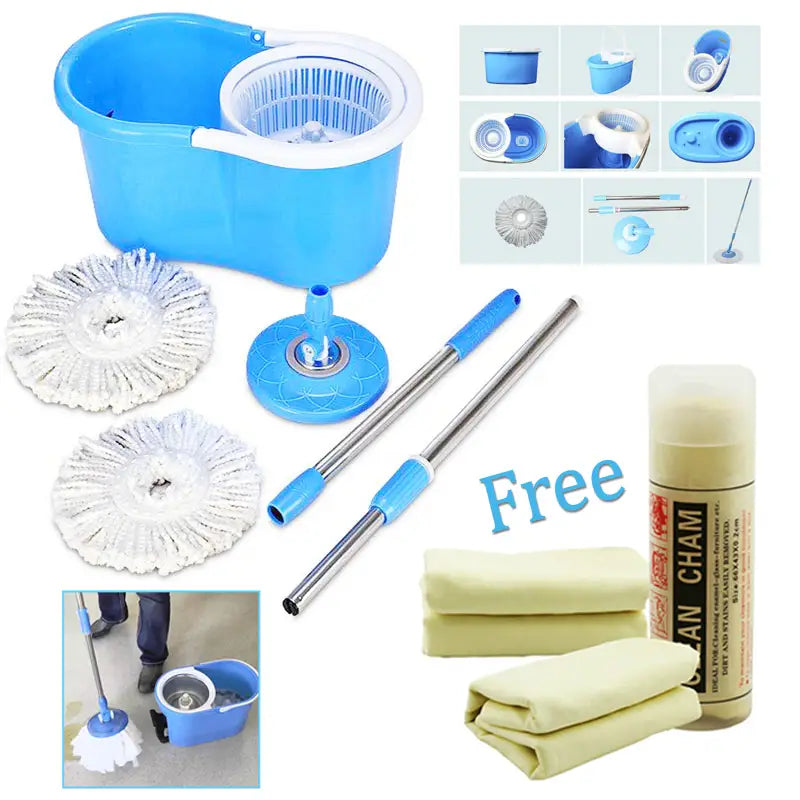 Pack of 2 Cleaning Products: 1 Easy Mop + 1 Synthetic Chamois Cloth - Oshi.pk - Buy & Sell Online