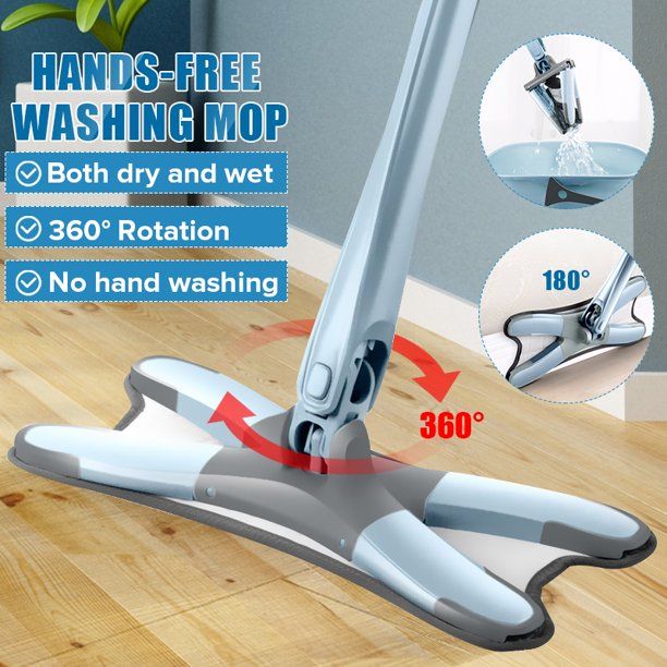 360 Microfiber Floor Mop Self Wringing Microfiber Mops Cleaning Professional Manual Extrusion Household Cleaning Tools - Oshi.pk - Buy & Sell Online