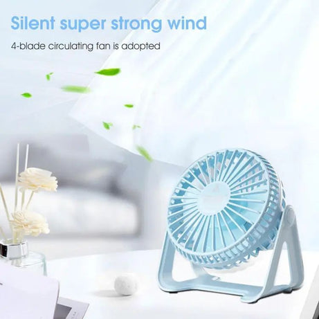 360 Rotating Mini Fan Desktop Fan For Home Office Or Travel Usb Ventilation Fan Air Conditioner - Oshi.pk - Buy & Sell Online