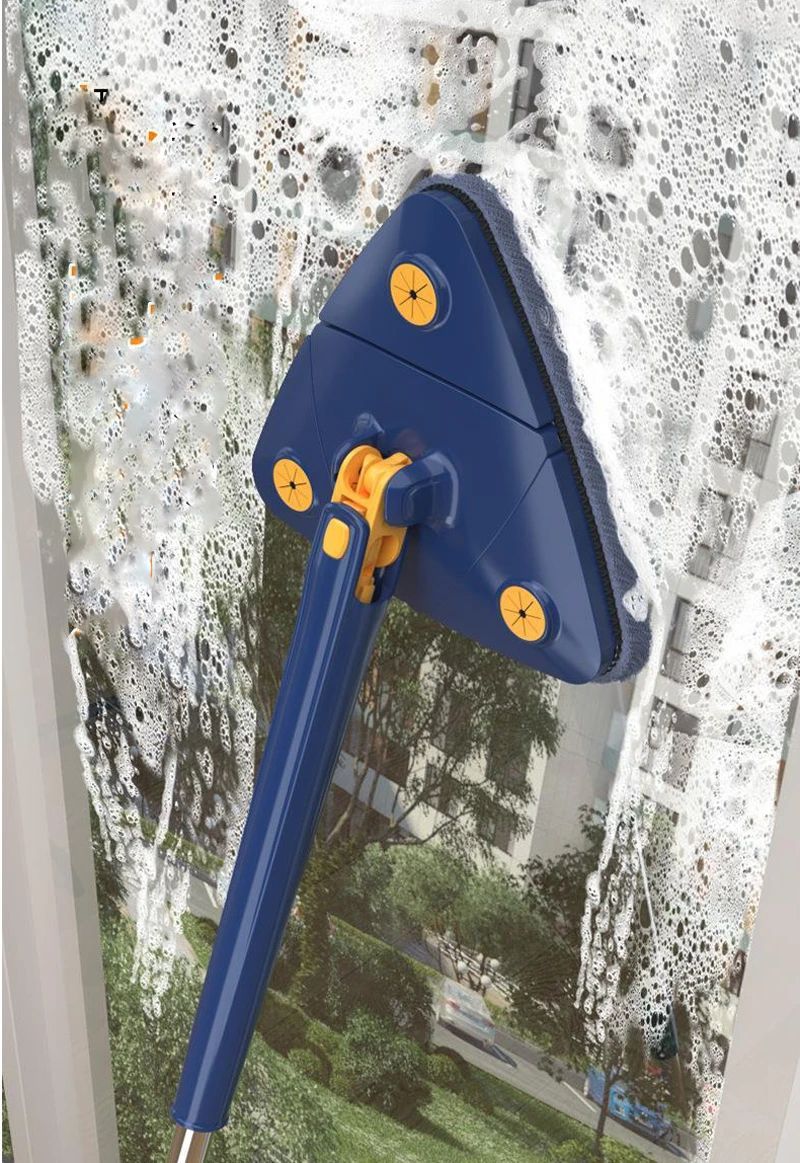 360 Twist Triangle Mop Window Glass For Home Toilet Bathrrom Floor Household Cleaning Ceiling Dusting Manual Mop - Oshi.pk - Buy & Sell Online