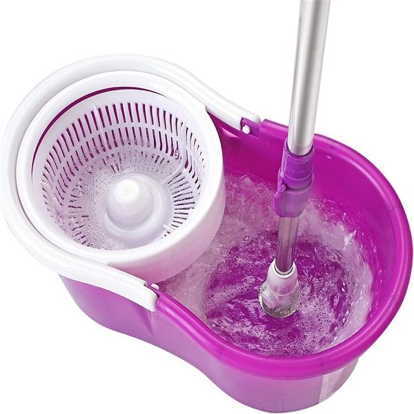360° Microfiber Spin Mop with Bucket and Dual Mop Heads Telescoping Handle - Oshi.pk - Buy & Sell Online