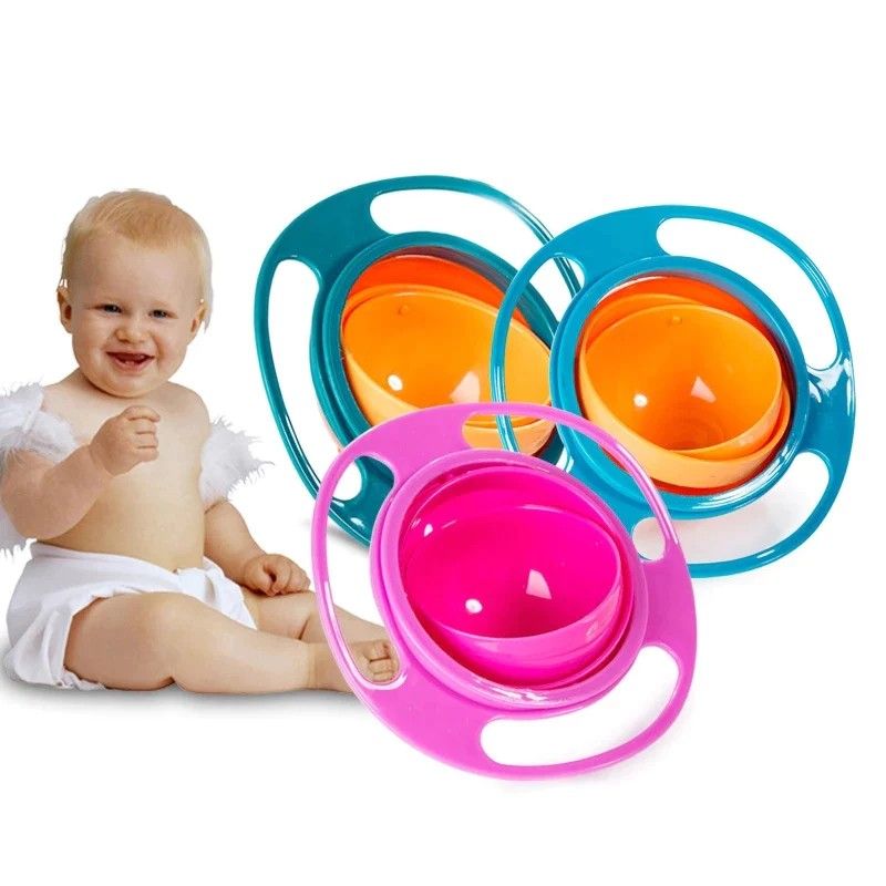 360° Rotatable Baby Feeding Universal Gyro Bowl - Oshi.pk - Buy & Sell Online