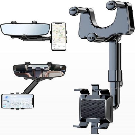 360°Rotatable and Retractable Car Phone Mobile Holder Multifunctional Rearview - Oshi.pk - Buy & Sell Online