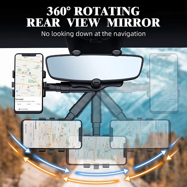 360°Rotatable and Retractable Car Phone Mobile Holder Multifunctional Rearview - Oshi.pk - Buy & Sell Online