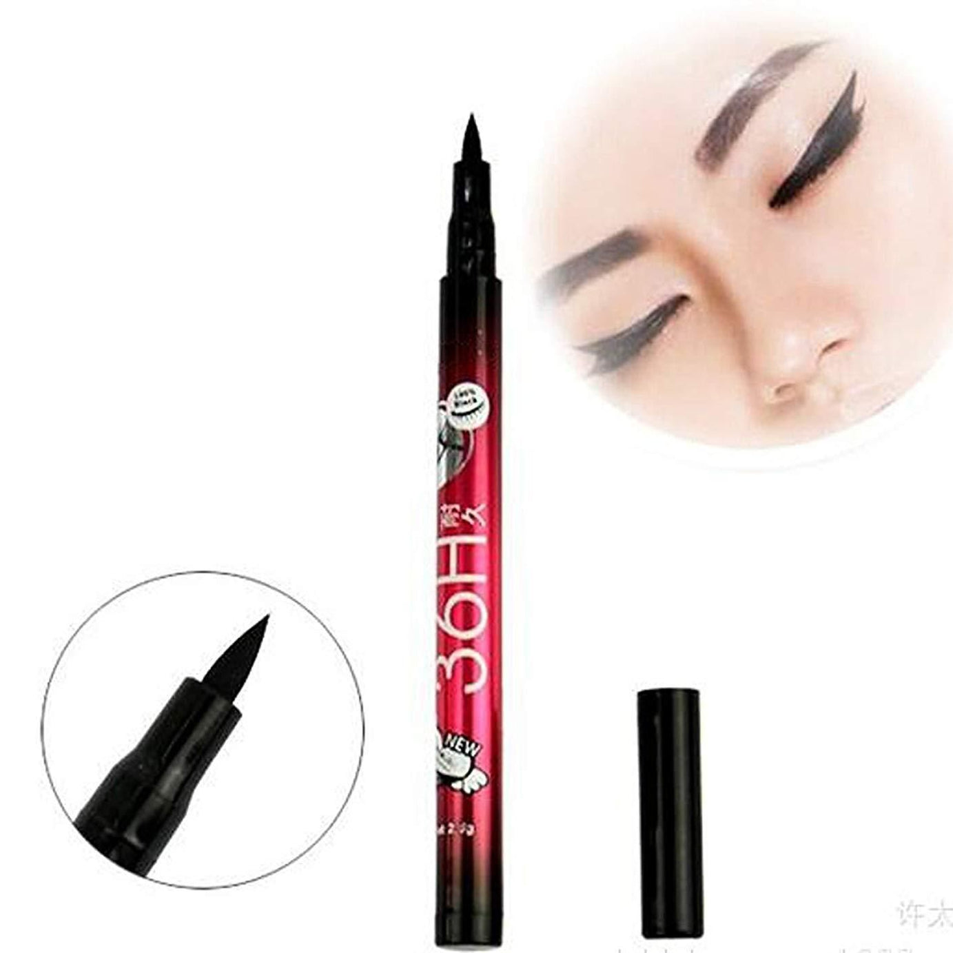 36H Black Waterproof Liquid Eyeliner Make Up Beauty Cosmetics Long-lasting Eye Liner Pen Makeup Tools for eyeshadow - Oshi.pk - Buy & Sell Online