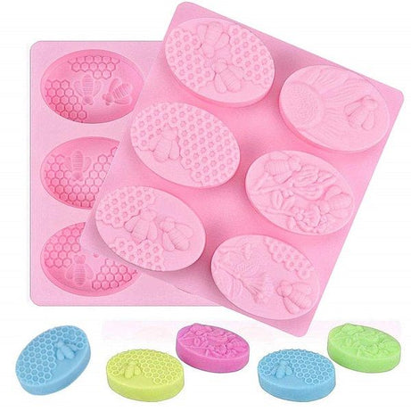 3D Bee Silicone Molds Honeycomb for Soaps & Cake Baking Mold