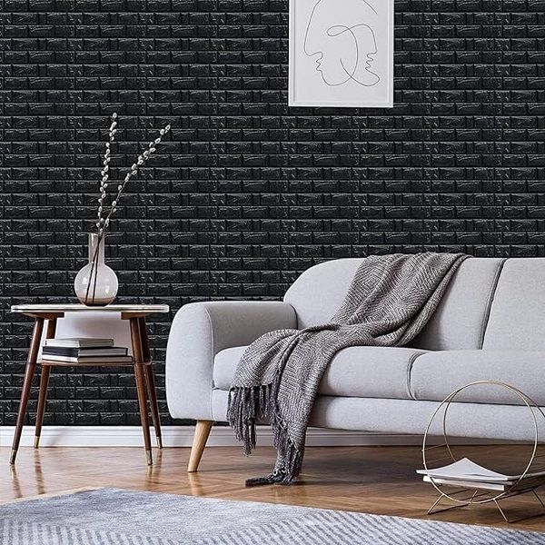 3D Black Brick Foam Sheet Wall Stickers Self Adhesive - Oshi.pk - Buy & Sell Online