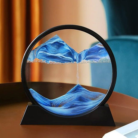 3D Flowing Sand Painting Natural Landscape Dynamic Art Round Glass - Oshi.pk - Buy & Sell Online