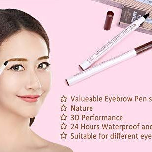 3D Waterproof Microblading Eyebrow Pen 4 Fork Tip Tattoo Pencil (Pack of 3) - Oshi.pk - Buy & Sell Online