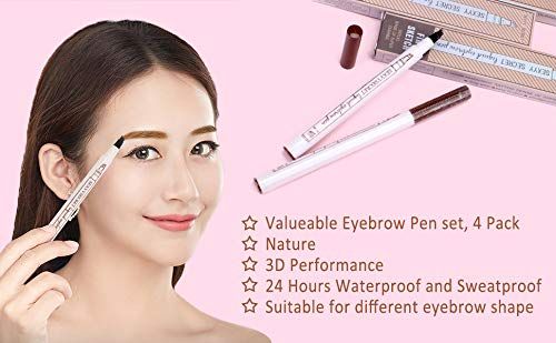 3D Waterproof Microblading Eyebrow Pen 4 Fork Tip Tattoo Pencil (Pack of 3) - Oshi.pk - Buy & Sell Online