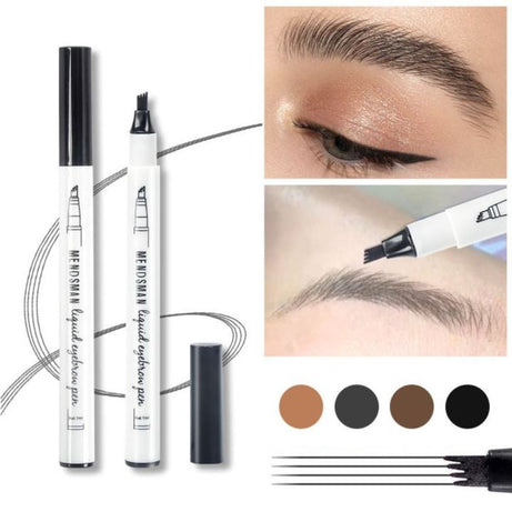 3D Waterproof Microblading Eyebrow Pen 4 Fork Tip Tattoo Pencil (Pack of 3) - Oshi.pk - Buy & Sell Online