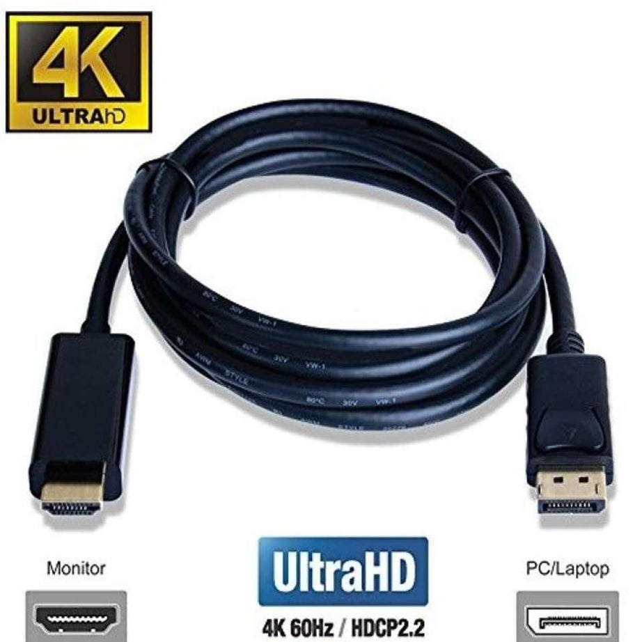 DisplayPort to HDMI Cable 1.8M - Black - Oshi.pk - Buy & Sell Online