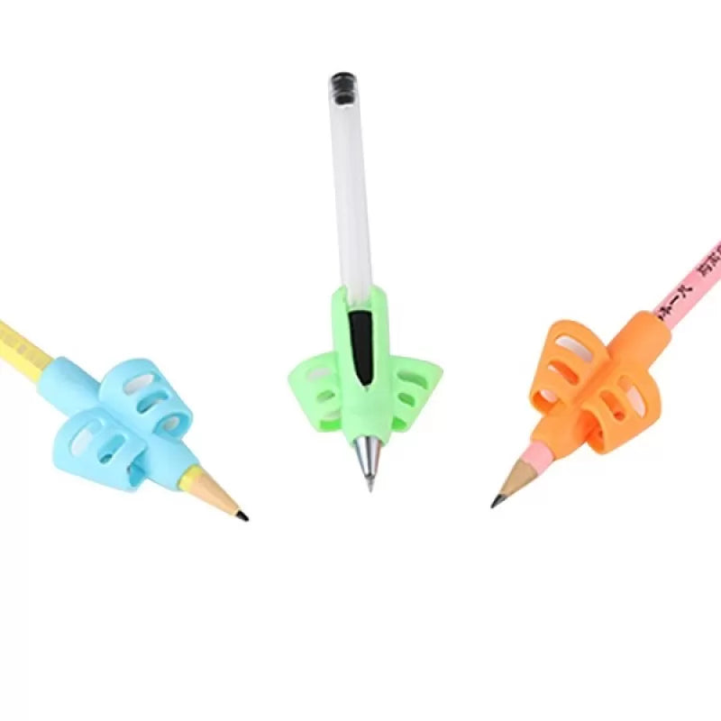 3Pcs / Set Children Pencil Holder Tools Silicone Two Finger Ergonomic Posture Correction Tools Pencil Grip Writing Aid Grip Correction School Supplies - Oshi.pk - Buy & Sell Online