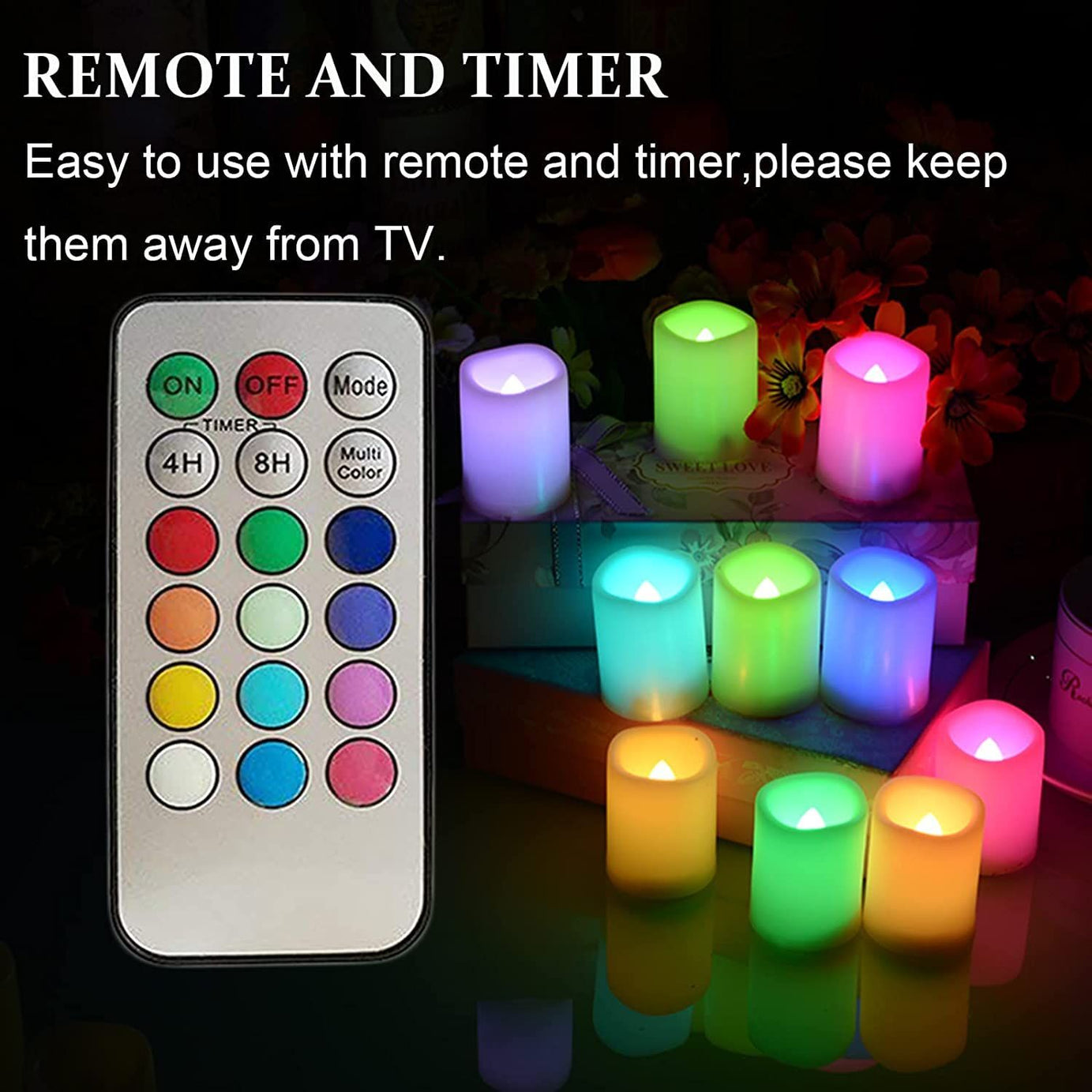 3pcs Flameless Candle with Remote Control Floating Candle Light Color-Changing LED Candle Lamp - Oshi.pk - Buy & Sell Online