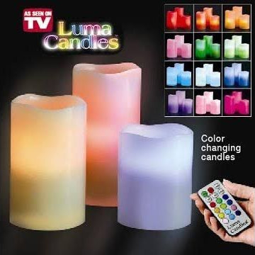 3pcs Flameless Candle with Remote Control Floating Candle Light Color-Changing LED Candle Lamp - Oshi.pk - Buy & Sell Online