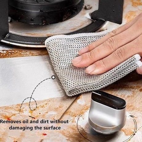 3pcs Non-Scratch Scrubbing Wire Dishwashing Cloth