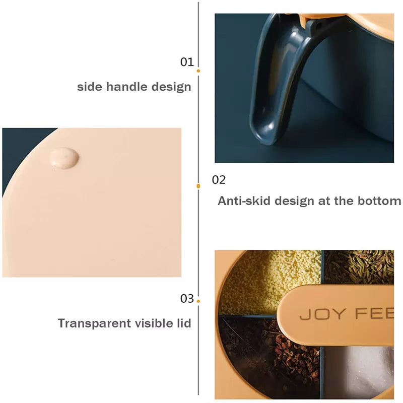 4 In 1 Partition Kitchen Seasoning Spice Box Masala Box Set with Spoons | Spice Jar Container - Oshi.pk - Buy & Sell Online