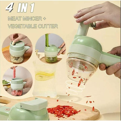 4 in 1 Portable Electric Vegetable Cutter Set - Oshi.pk - Buy & Sell Online
