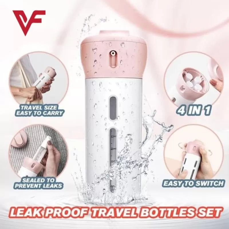 4 Lotion Bottles In 1 Refillable Travel Dispenser Bottle Liquid Lotion Cream Sun Block Sanitizer Shampoo Toiletries Container Travel Bottle - Oshi.pk - Buy & Sell Online