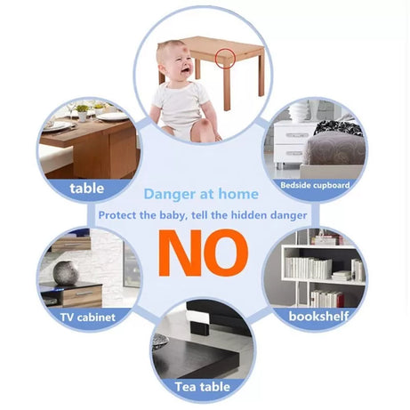 4 PCS L Shape Silicone Table Corner Protector for Kids Safety Glass Table Furniture Corner Protector Baby Kids Child Safety Silicon Transparent - Oshi.pk - Buy & Sell Online