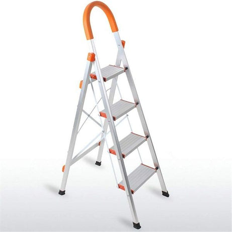 4 Step Aluminium Folding Ladder Stool Stepladders - Oshi.pk - Buy & Sell Online