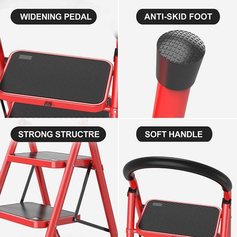 4 Step Iron Folding Ladder Stool Stepladders - Oshi.pk - Buy & Sell Online