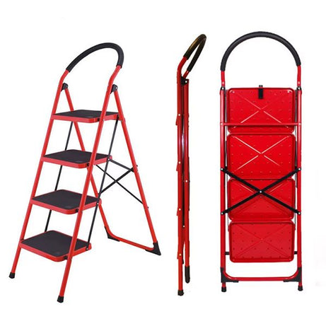 4 Step Iron Folding Ladder Stool Stepladders - Oshi.pk - Buy & Sell Online