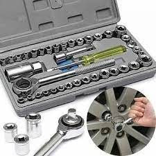 40 In 1 Wrench Tool Kit With Screwdriver And Socket Tool Box Set - Oshi.pk - Buy & Sell Online