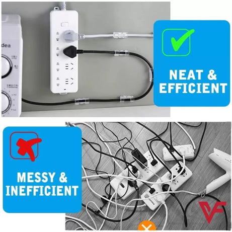 40 Pcs Smart Wire Clips Cable Organizer Desktop Wire Clip Holder Data Telephone Line Cable Self Adhesive Wire Holder Transparent - Oshi.pk - Buy & Sell Online