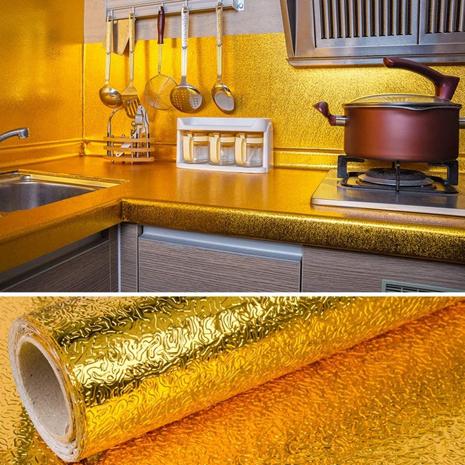 40x200cm) Aluminium Foil Aluminium Foil Sticker Aluminium Foil Sheet Kitchen Waterproof Self-Adhesive Anti-Mold and Heat Resistant Oil Proof Aluminium - Oshi.pk - Buy & Sell Online