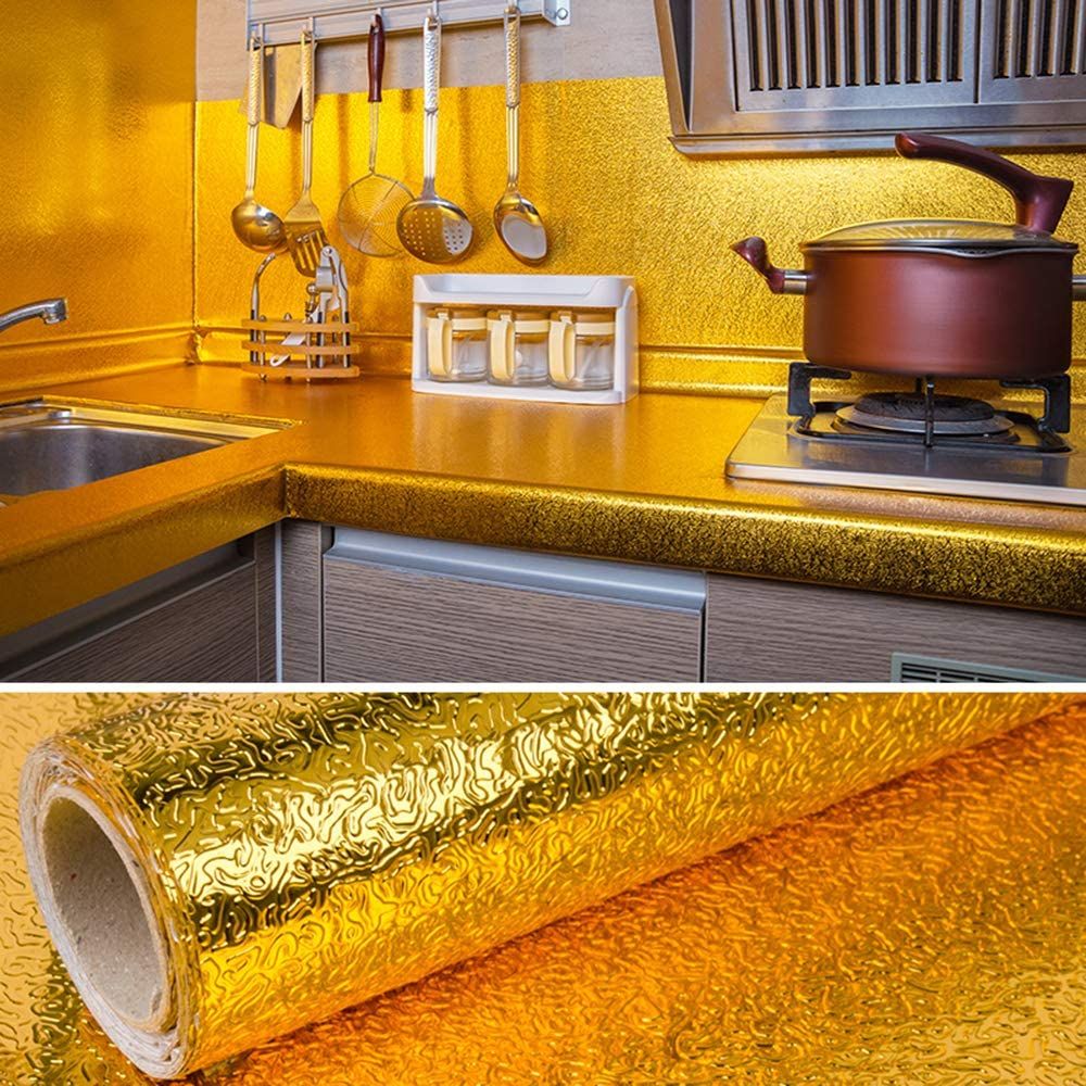 40x200cm) Aluminium Foil Aluminium Foil Sticker Aluminium Foil Sheet Kitchen Waterproof Self-Adhesive Anti-Mold and Heat Resistant Oil Proof Aluminium - Oshi.pk - Buy & Sell Online