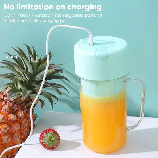 420ml Portable Juicer With Straw USB Electric Stainless Steel Fruit Juicer Cup Extractor Blender Juice Maker Machine For Kitchen - Oshi.pk - Buy & Sell Online
