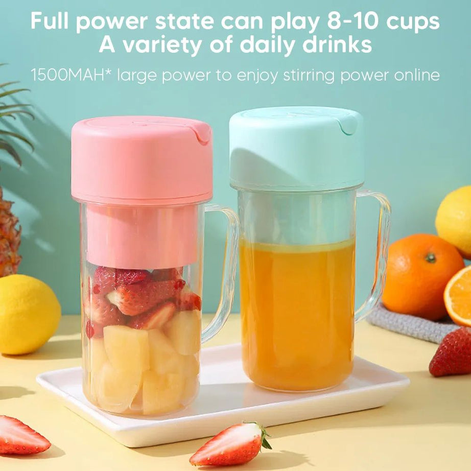 420ml Portable Juicer With Straw USB Electric Stainless Steel Fruit Juicer Cup Extractor Blender Juice Maker Machine For Kitchen - Oshi.pk - Buy & Sell Online