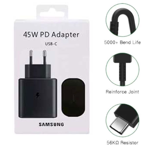 45W Samsung Super Fast Charger With Type C To Type C Cable (Global Certified Charger) Pd Charger For All Mobile Phone - Oshi.pk - Buy & Sell Online