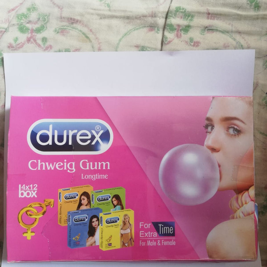 4× Durex Long Time Chweng Gum Sex Enhancement Men & Female