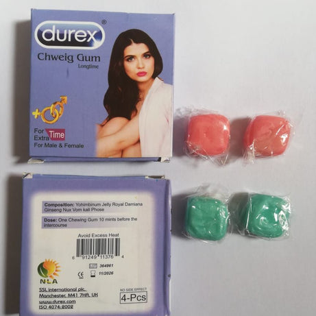 4× Durex Long Time Chweng Gum Sex Enhancement Men & Female - Oshi.pk - Buy & Sell Online