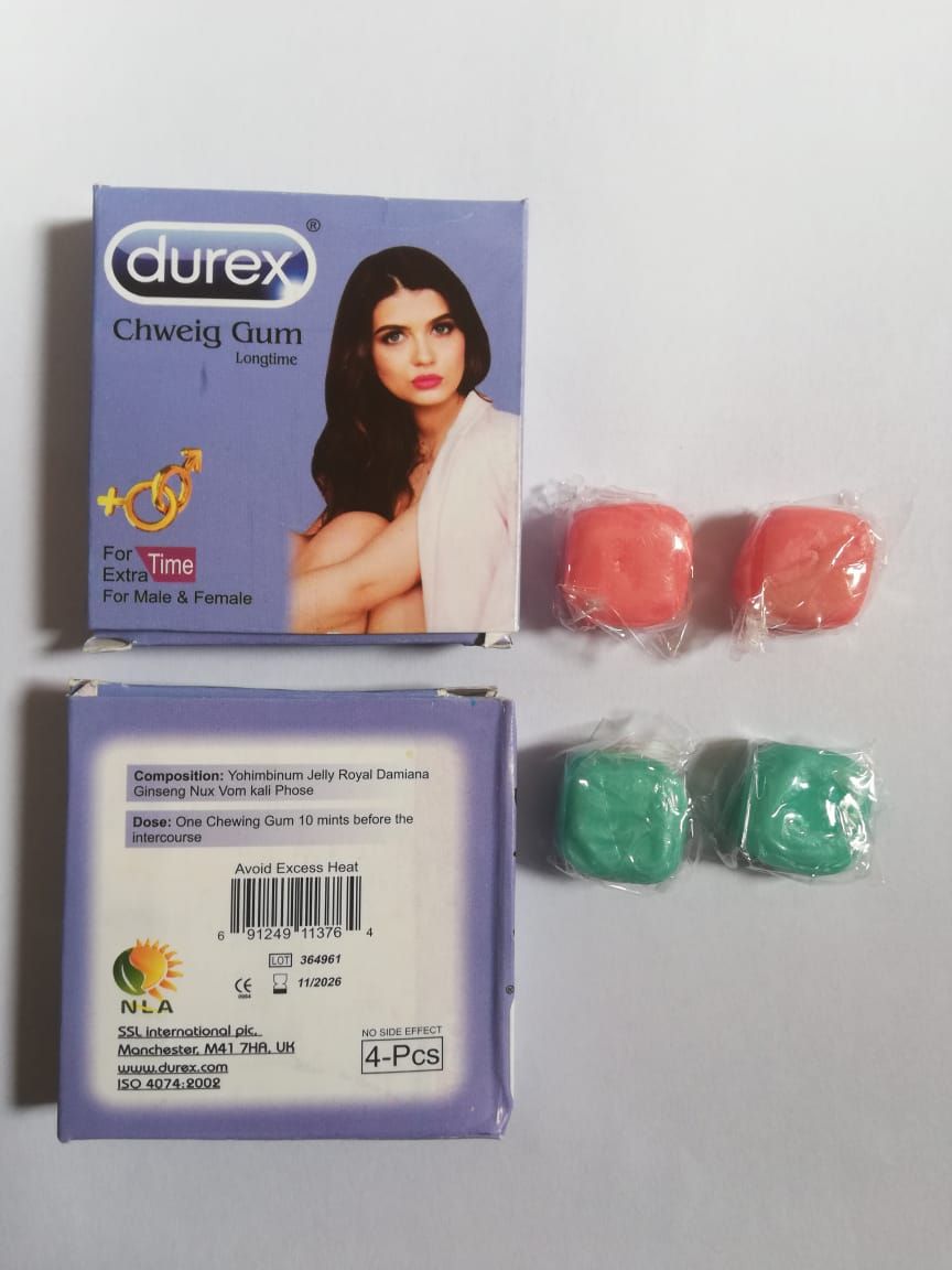 4× Durex Long Time Chweng Gum Sex Enhancement Men & Female - Oshi.pk - Buy & Sell Online